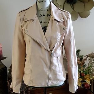 Light pink moto jacket size medium